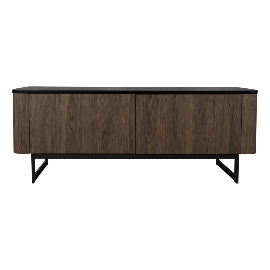 Myron Mocha Veneer and Matt Black Cabinet