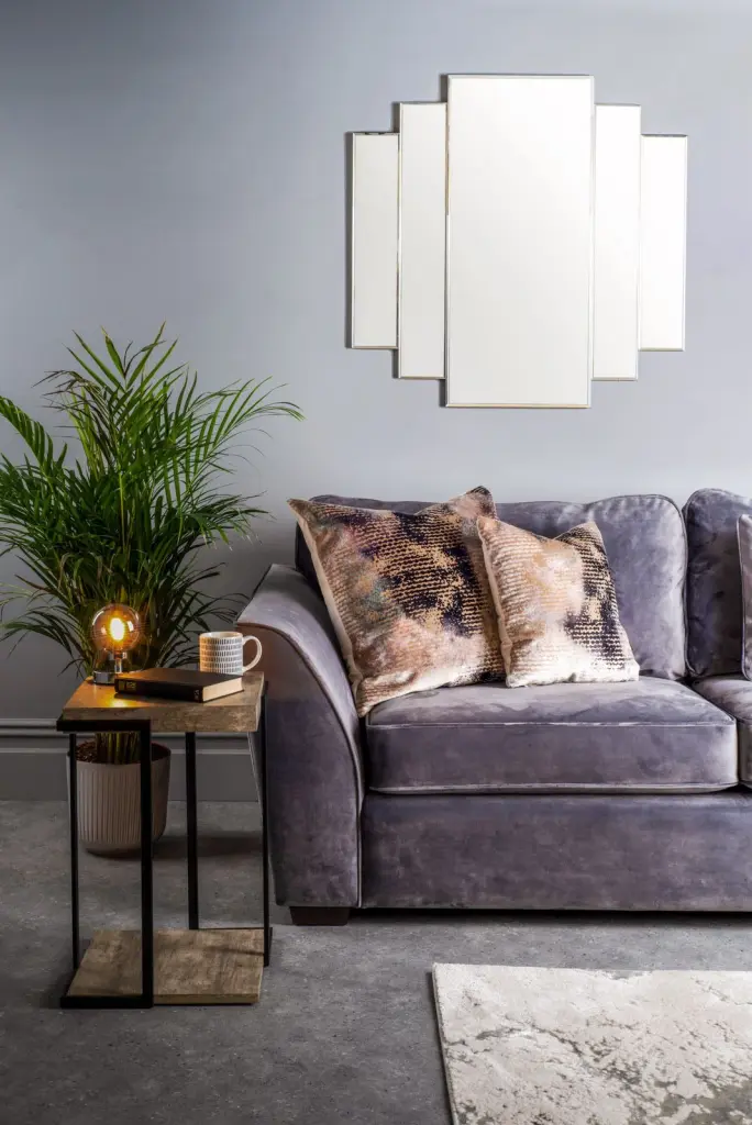 Royan Square Side Table with Concrete Effect