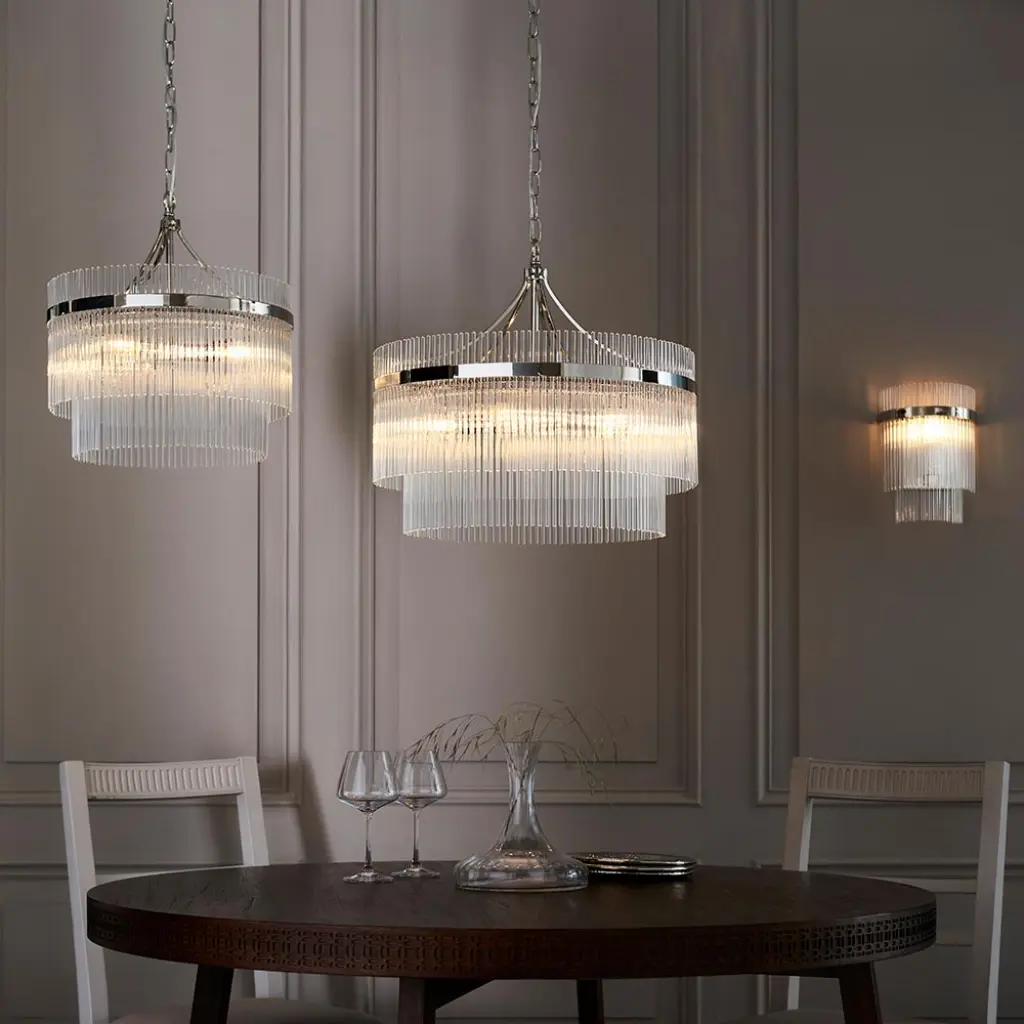 Marietta 5 Light Bright Nickel Pendant