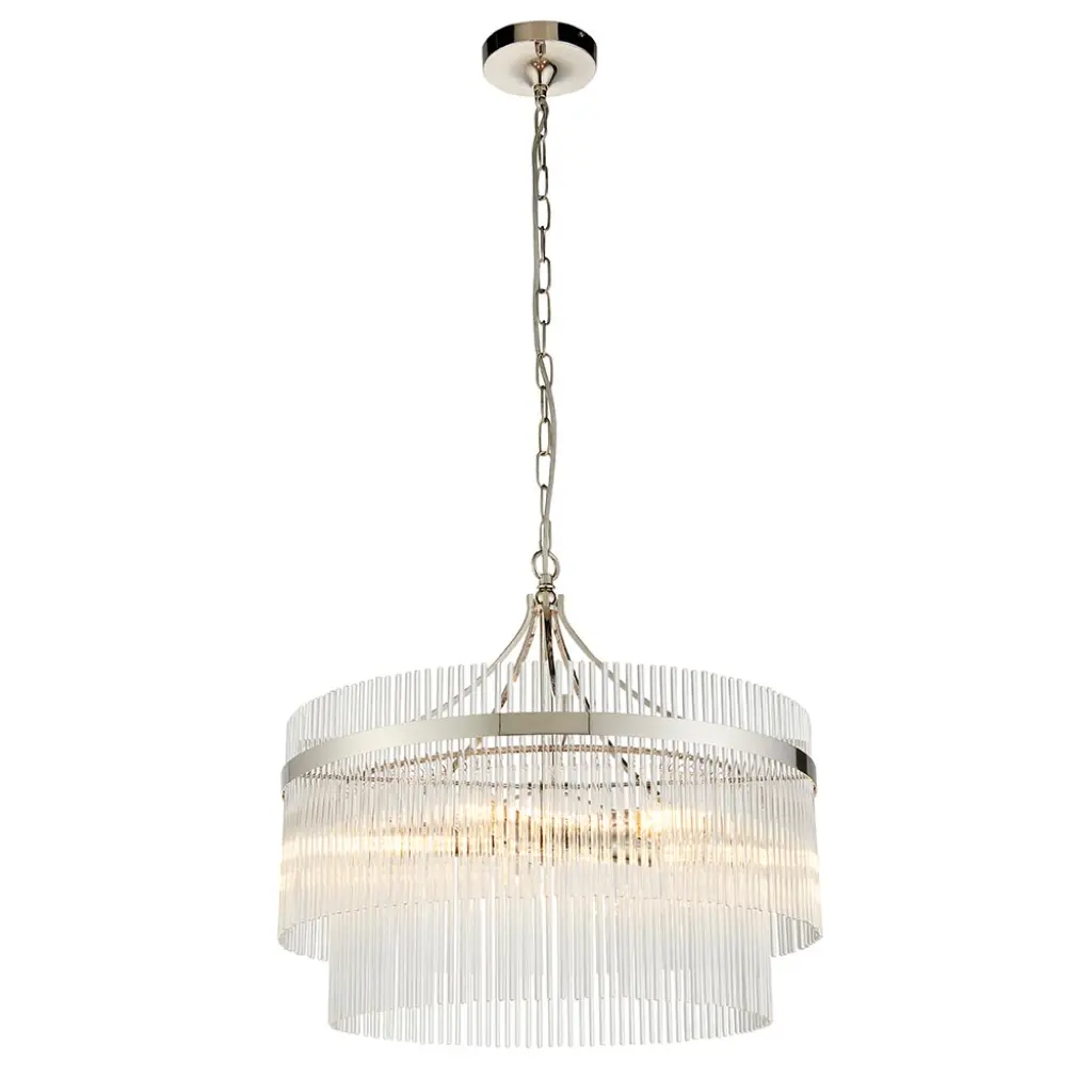 Marietta 5 Light Bright Nickel Pendant