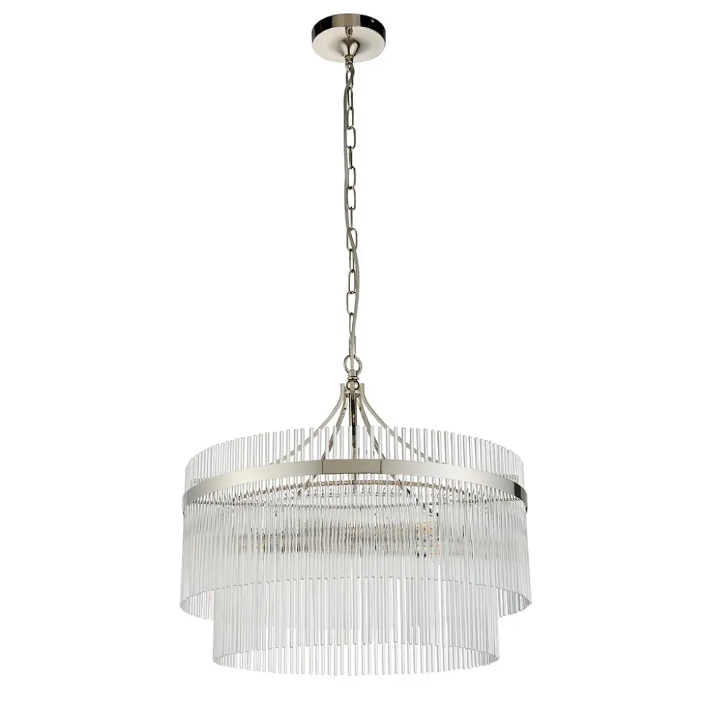 Marietta 5 Light Bright Nickel Pendant