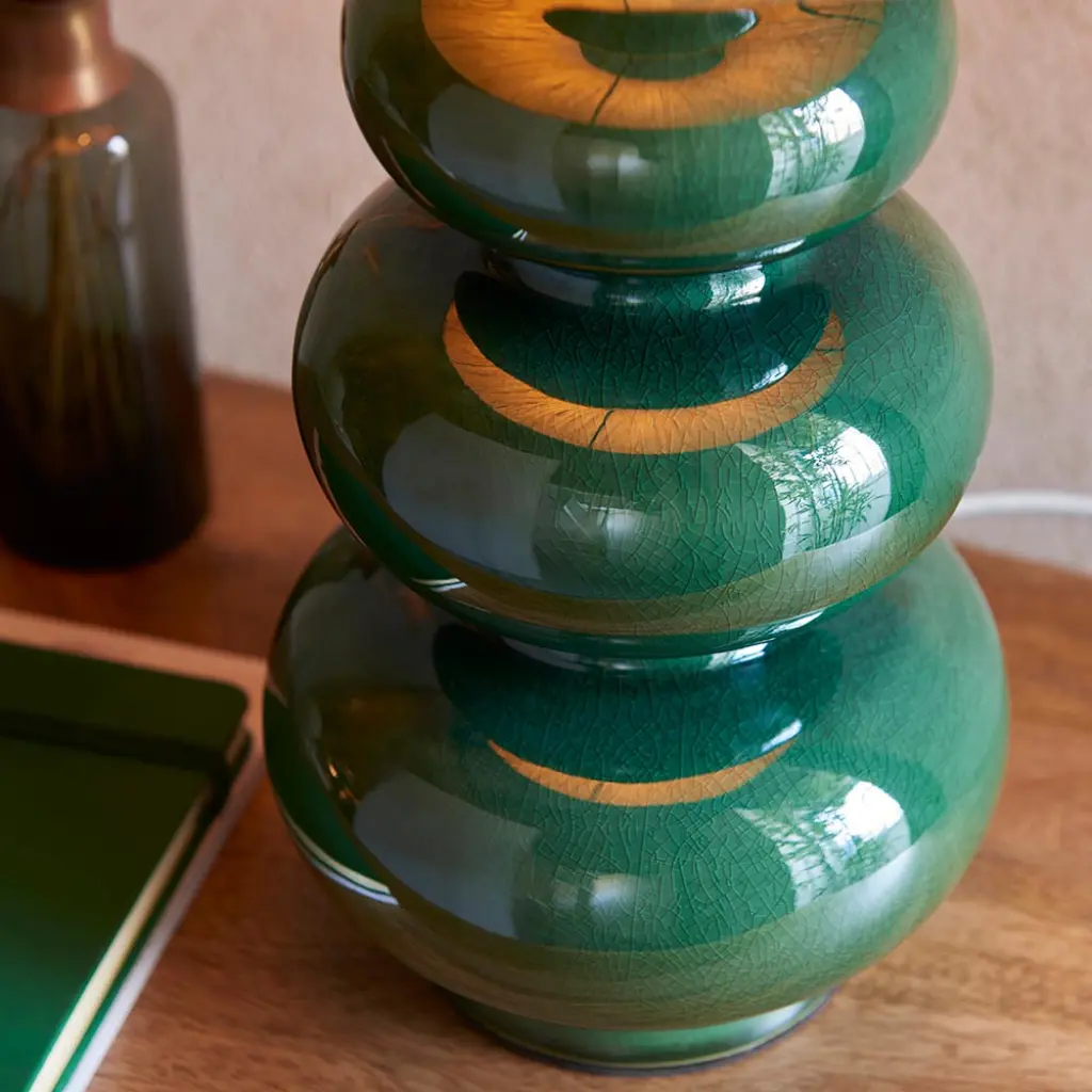 Monroe Gloss Green Table Lamp Base Only