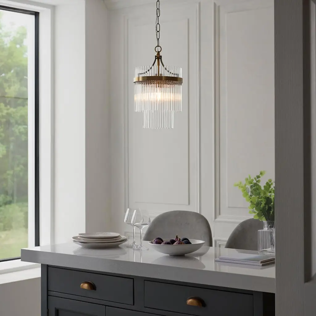 Marietta Single Pendant in Antique Brass