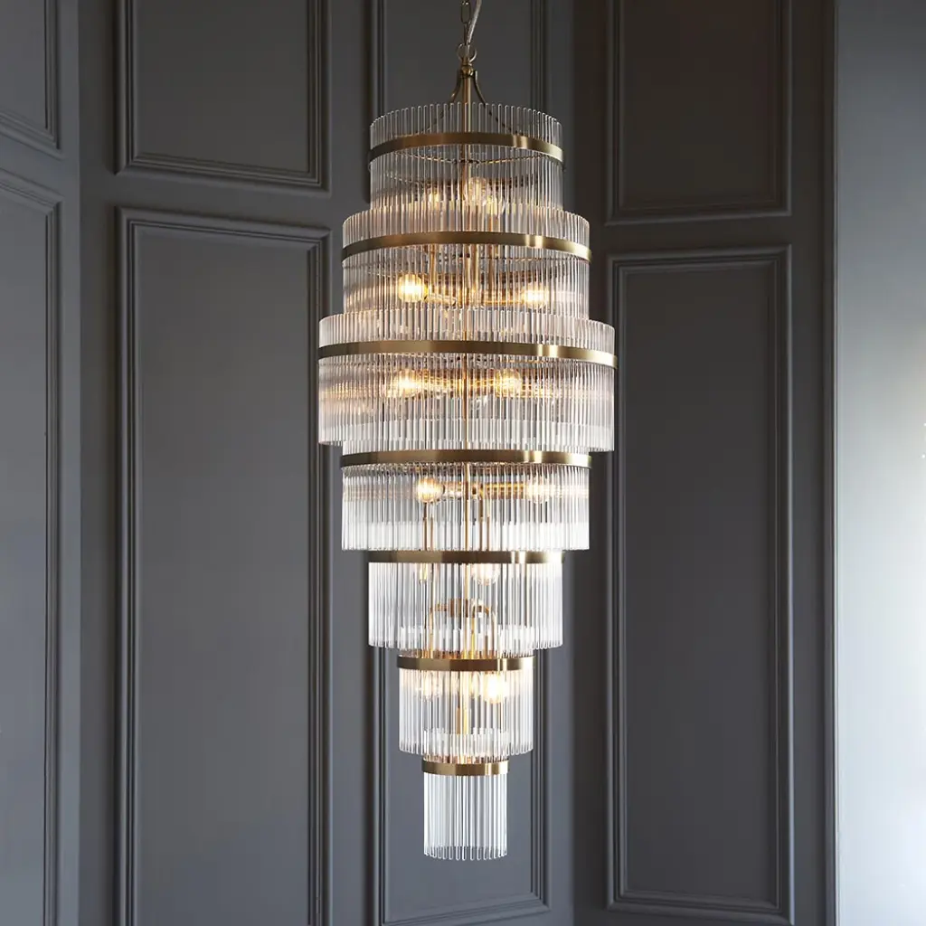 Marietta 21 Light Chandelier in Antique Brass