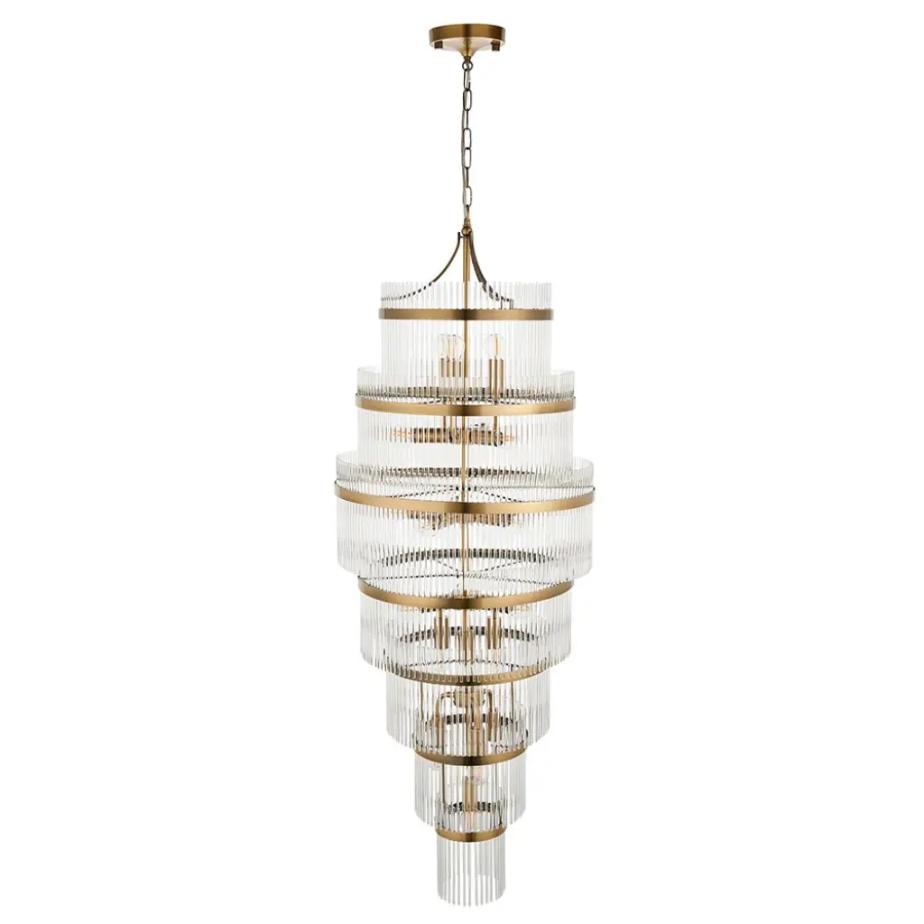 Marietta 21 Light Chandelier in Antique Brass