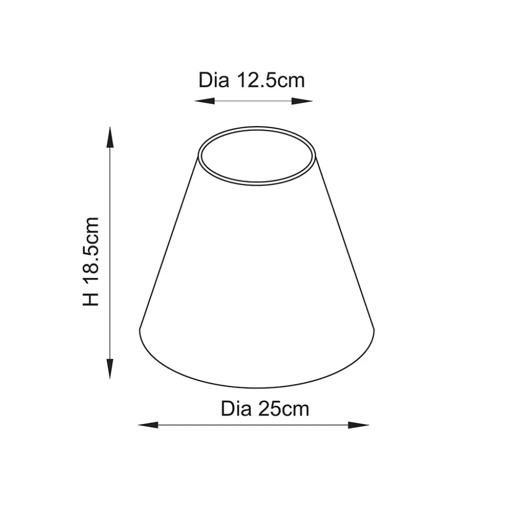 Zigzag 250mm Apricot Tapered Shade