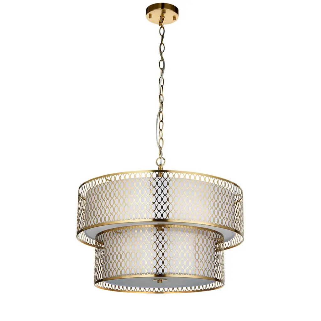 Cordero 6 Light Tiered Pendant in Gold Finish
