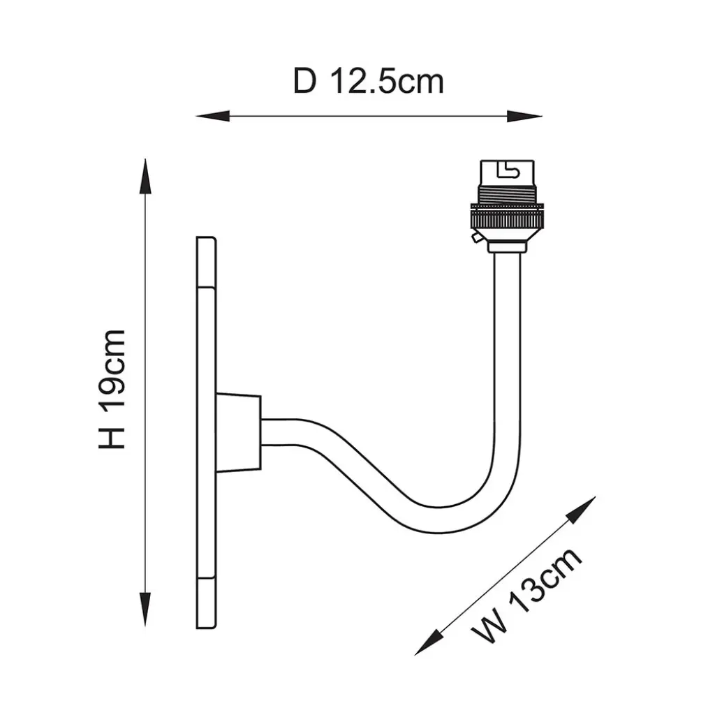 Anvil Swan Neck Wall Fitting Bracket Only