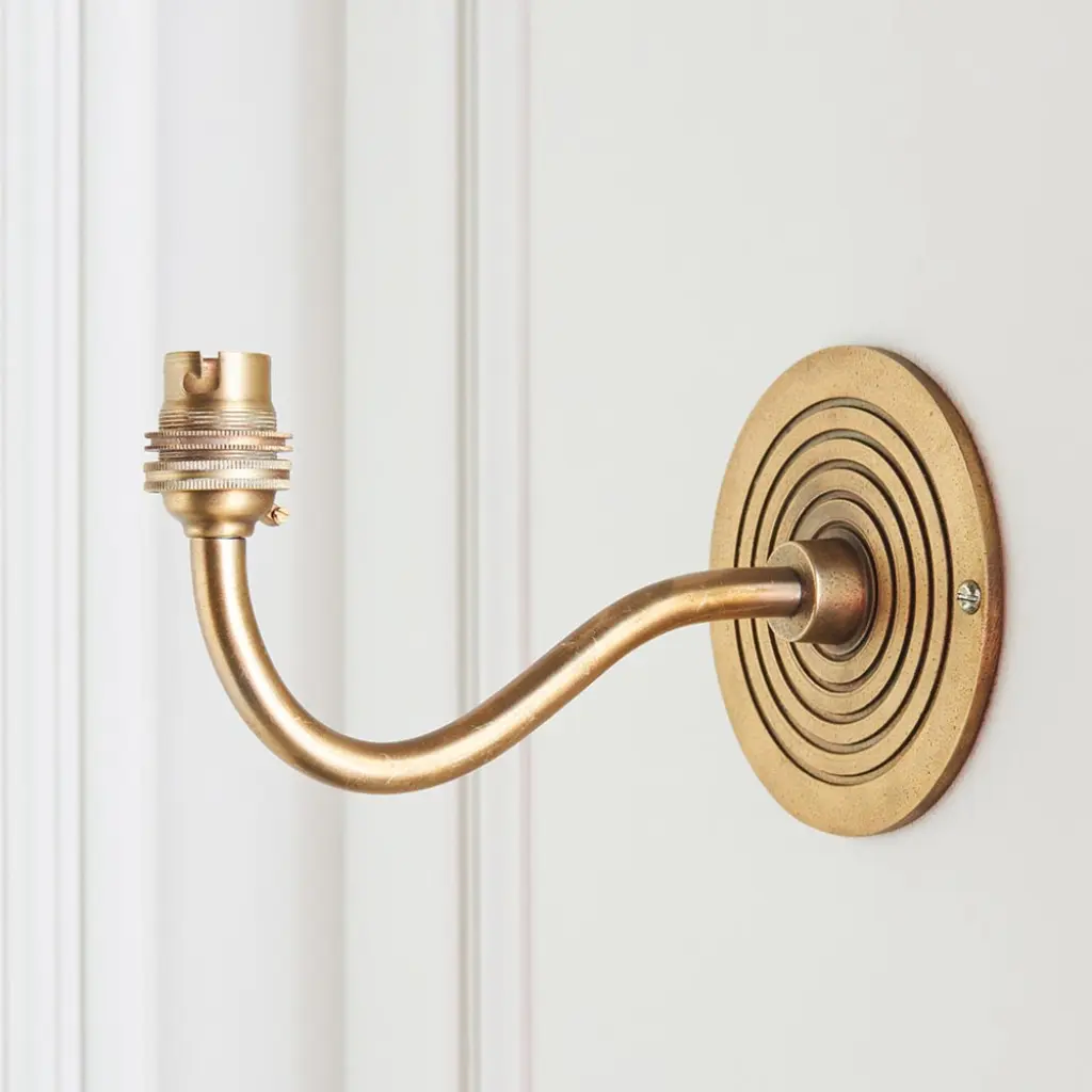 Ripple Brass Curved Wall Bracket Only