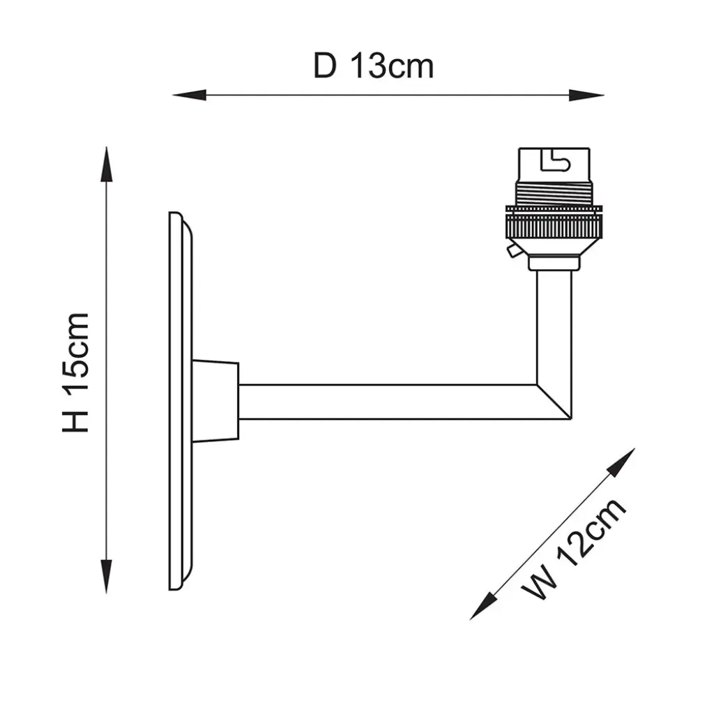 Dahlia Brass Wall Bracket Only