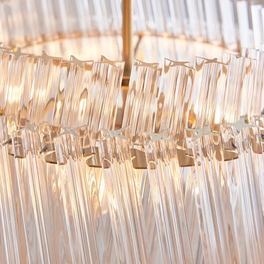 Brenda Aged Brass 3 Light Ceiling Pendant