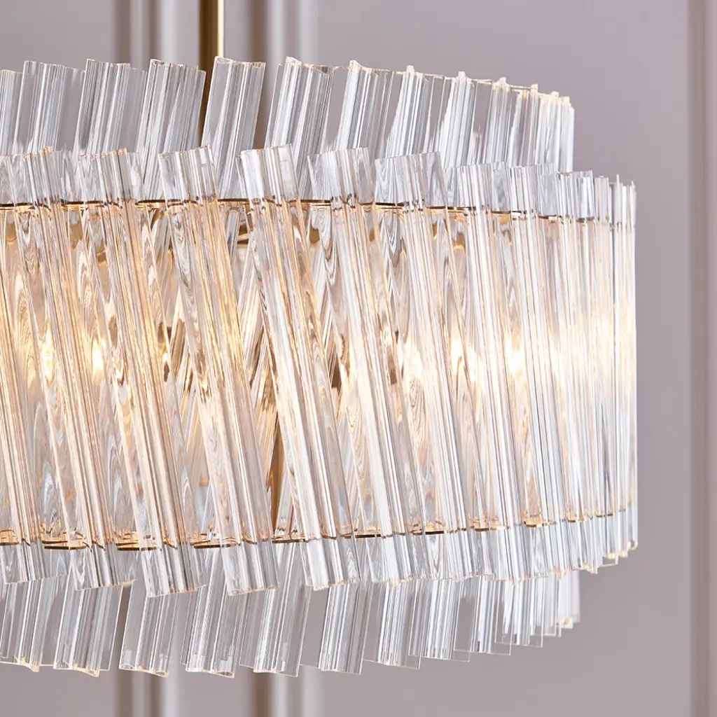 Brenda Aged Brass 3 Light Ceiling Pendant
