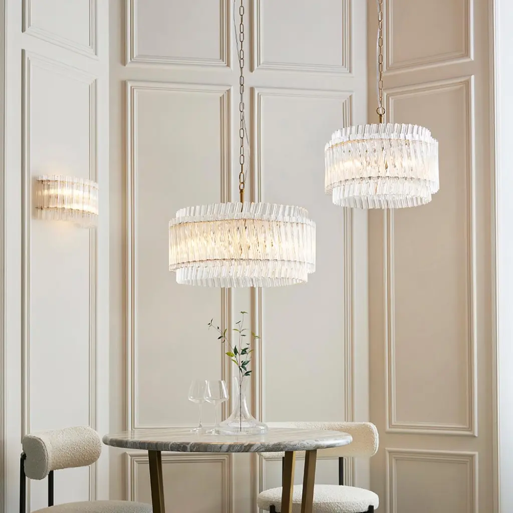 Brenda Aged Brass 3 Light Ceiling Pendant