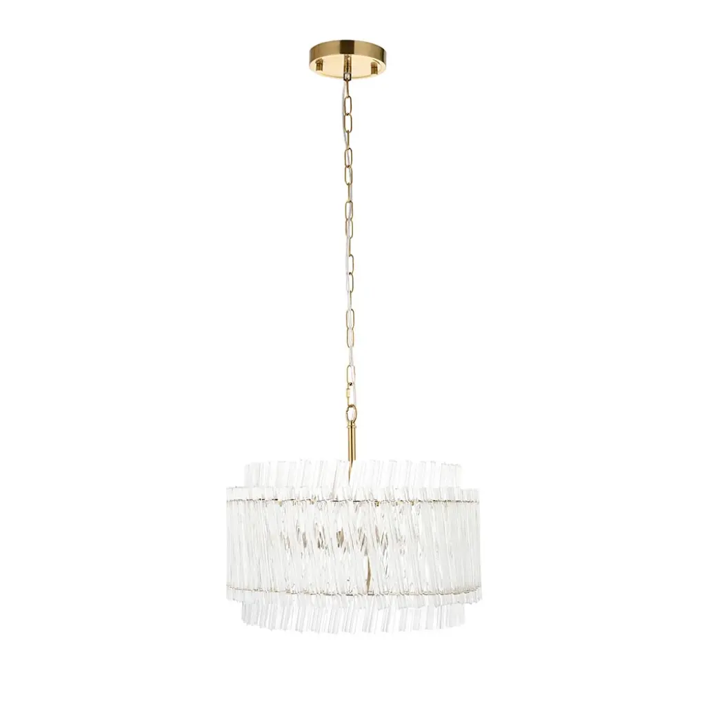Brenda Aged Brass 3 Light Ceiling Pendant