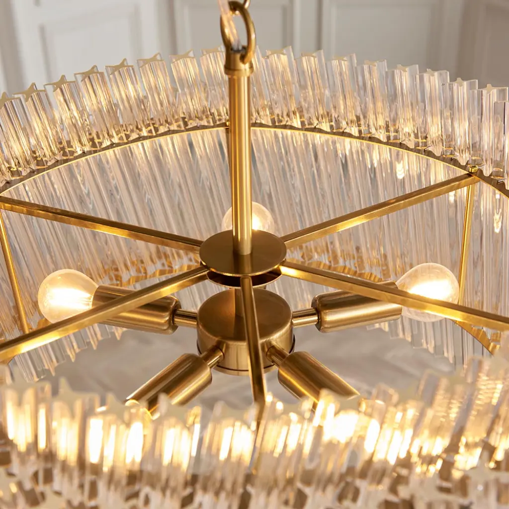 Brenda Aged Brass 5 Light Ceiling Pendant