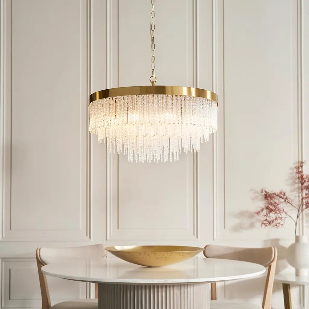 Anistoria 9 Light Brass Ceiling Pendant