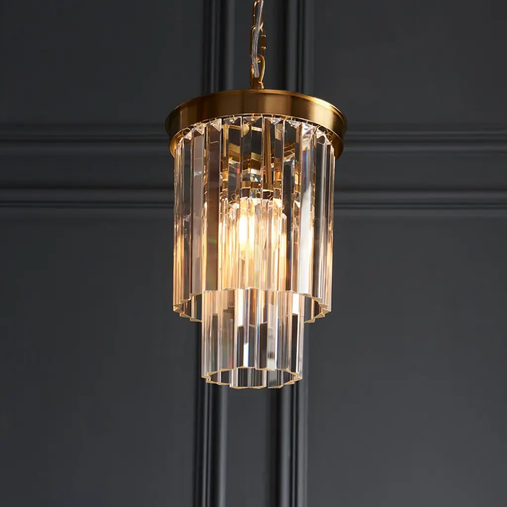 Conaston Single Pendant in Brass
