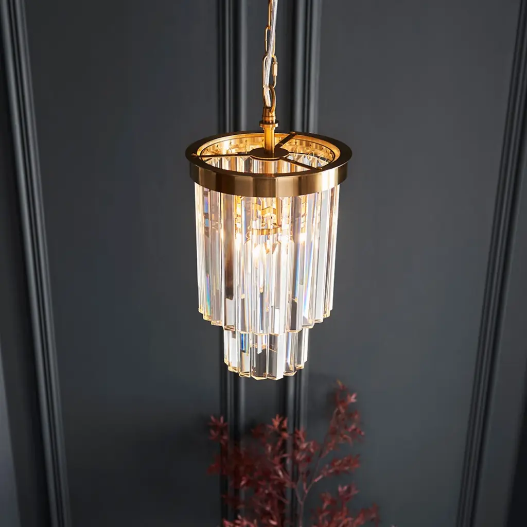 Conaston Single Pendant in Brass