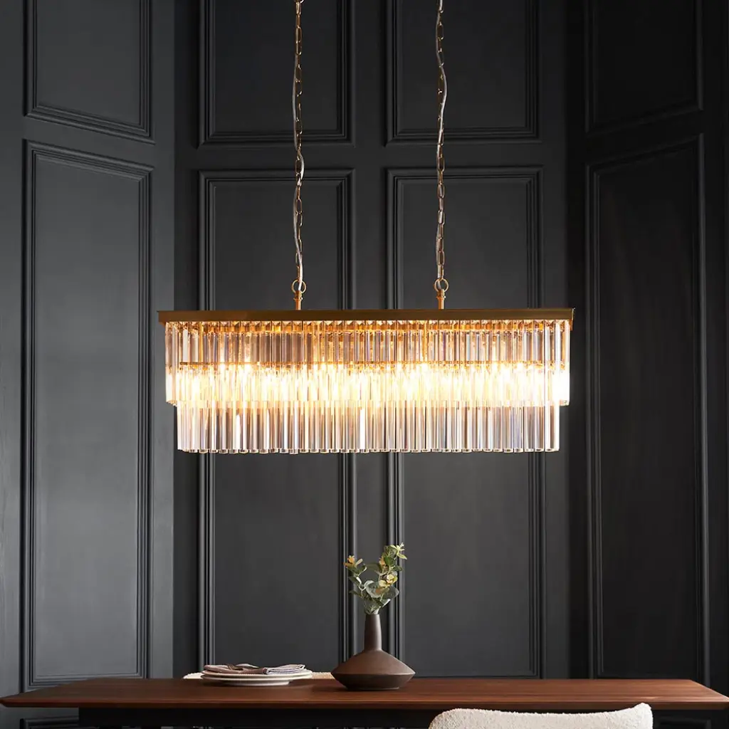 Conaston 4 Light Linear Pendant in Brass
