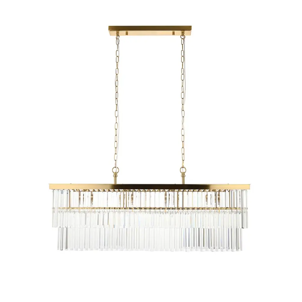 Conaston 4 Light Linear Pendant in Brass