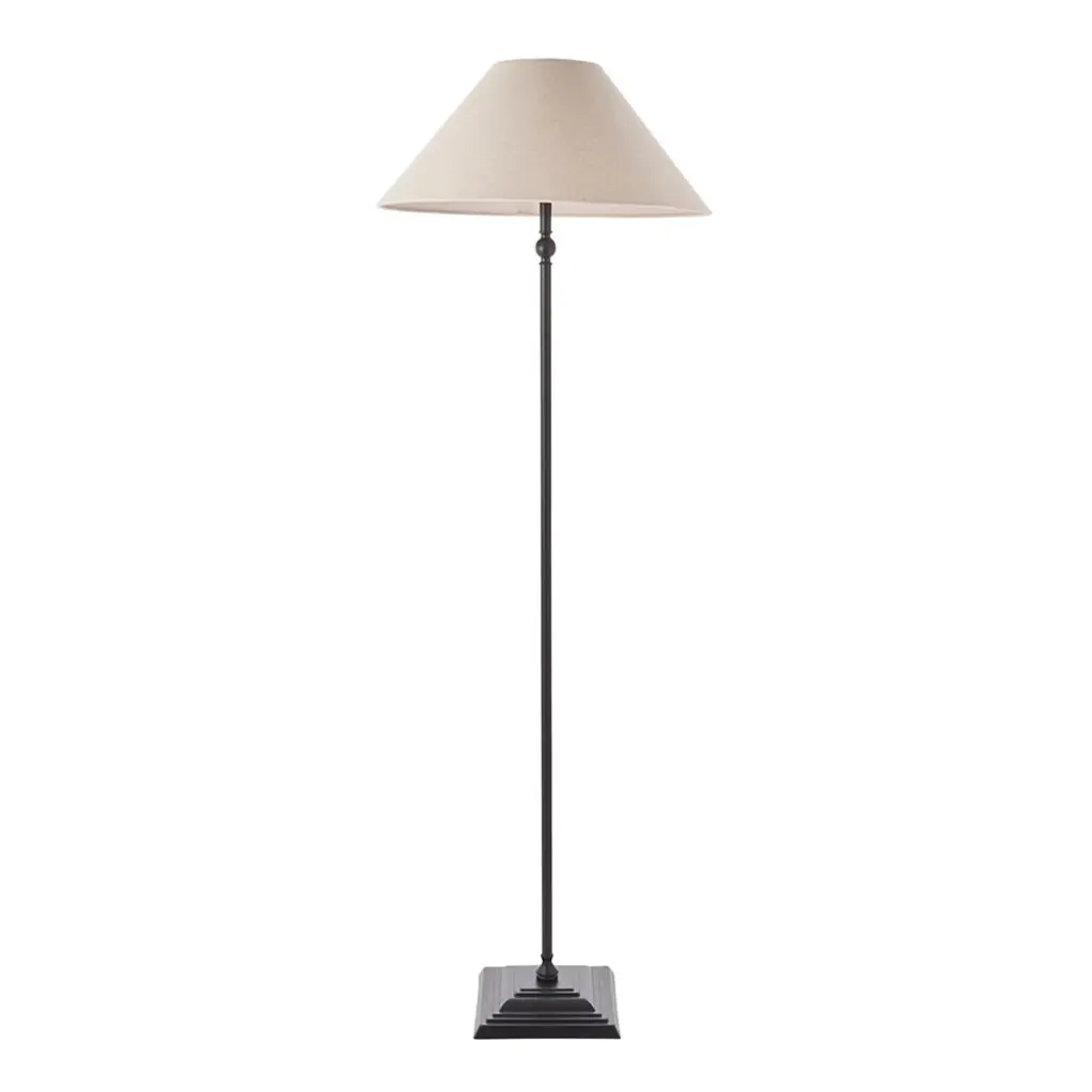 Lille Matt Black Floor Lamp C/W Shade