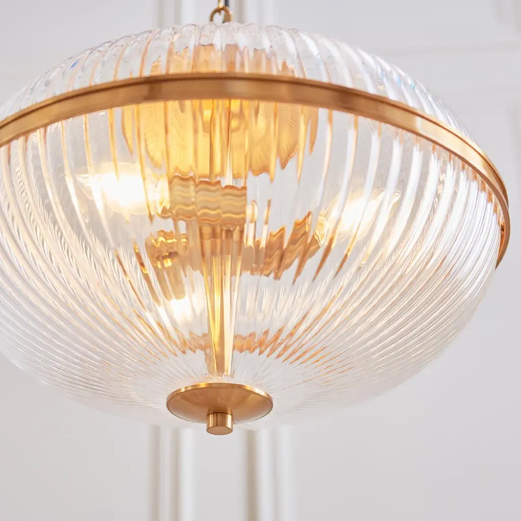 Somerset 3 Light Ceiling Pendant in Brass