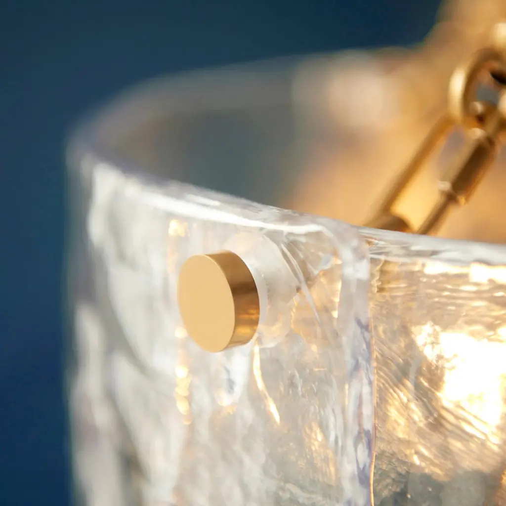 Keller 6 Light Ceiling Pendant with Cylindrical Textured Glass