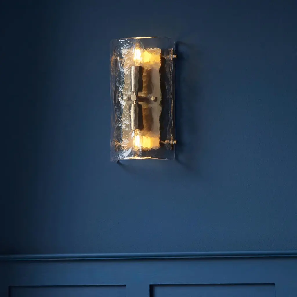 Keller Double Wall Lighting with Textured Glass