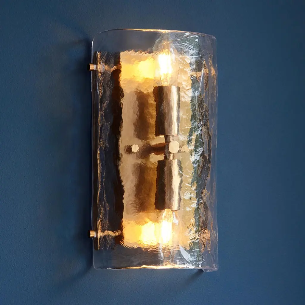 Keller Double Wall Lighting with Textured Glass