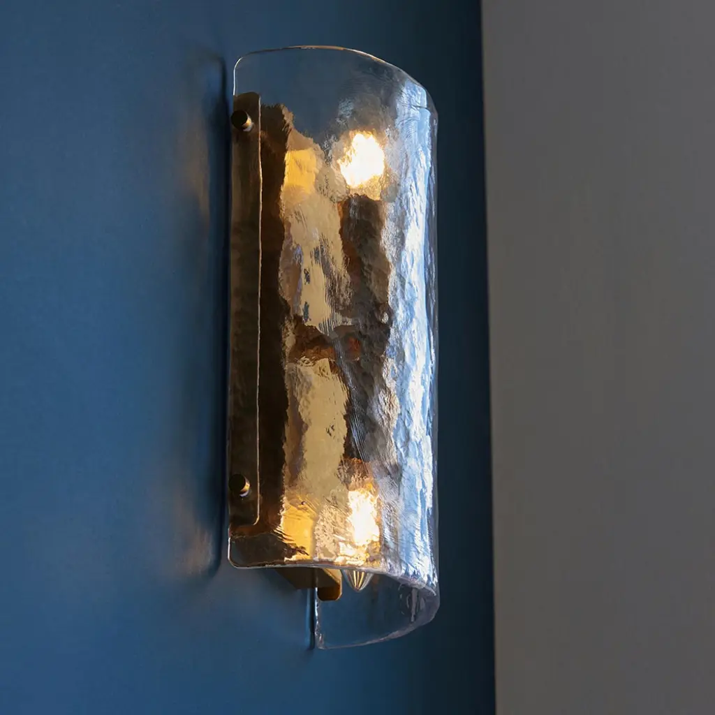 Keller Double Wall Lighting with Textured Glass