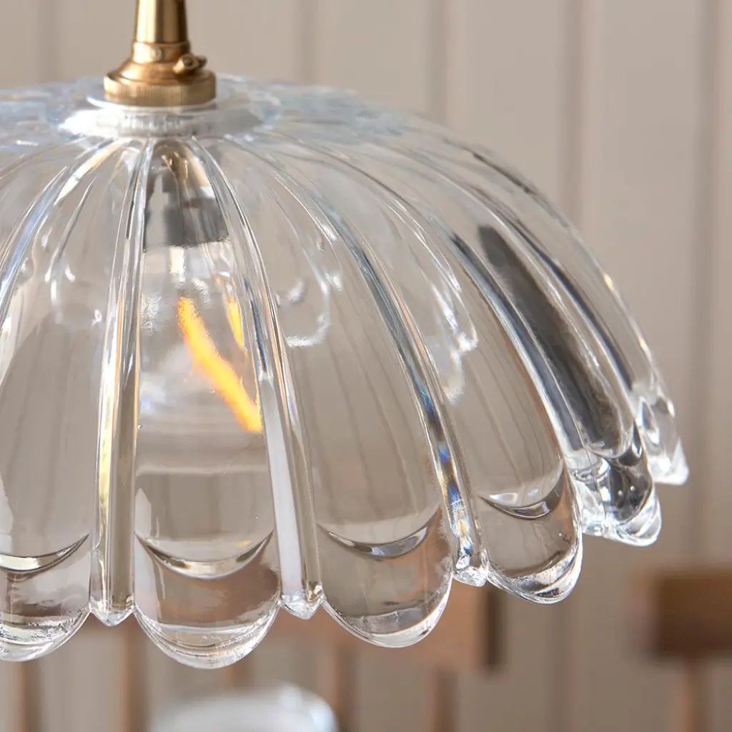 Camellia Easyfit Scalloped Glass Shade at 297mm