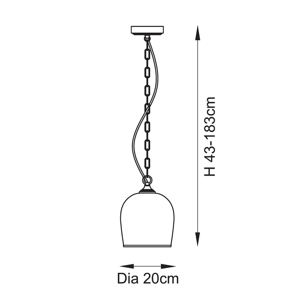 Ashcroft Single Brass Pendant with Clear Glass Shade