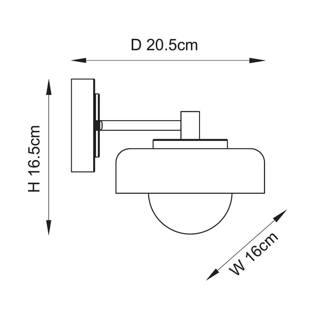 Boss Wall Fitting in Brushed Brass