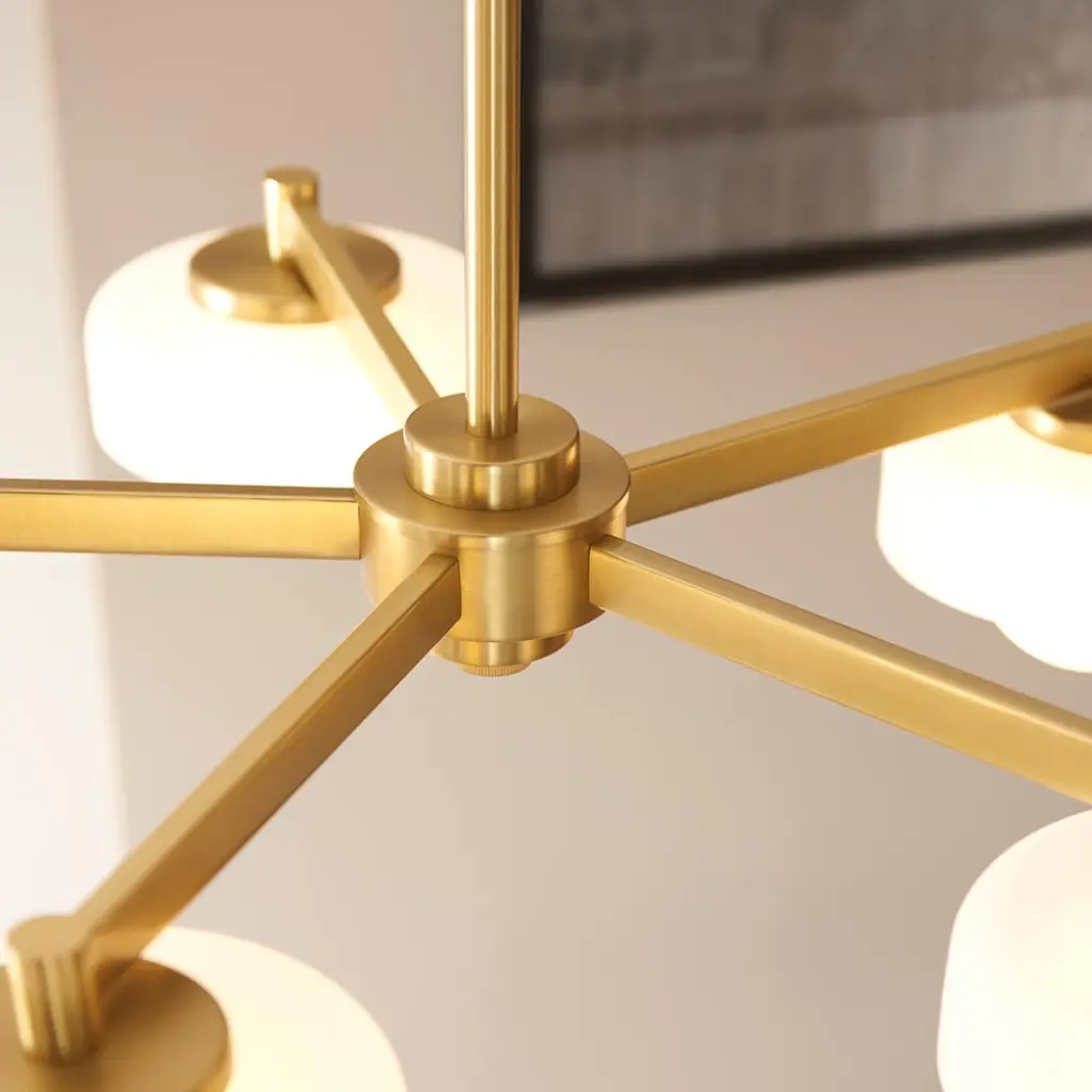 Boss 5 Light Ceiling Fitting in Brushed Brass