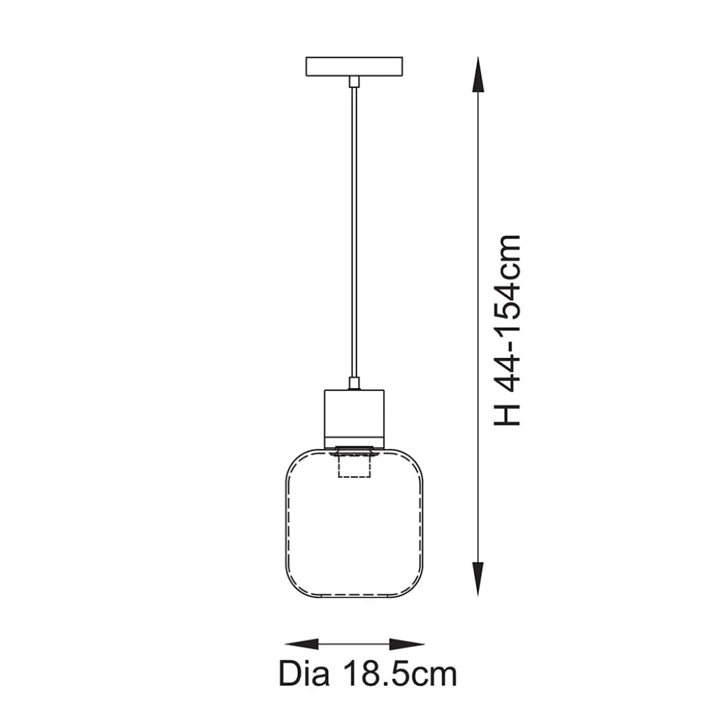 Travi Natural Travertime Stone Pendant C/W Clear Glass