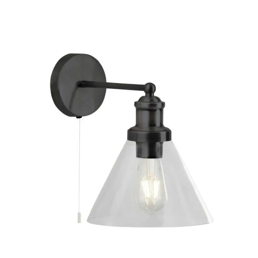 Pyramid Wall Light in Black