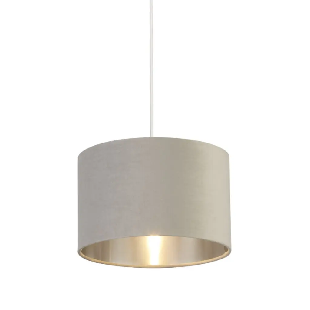 Light Grey Velvet with Silver Linner 28cm