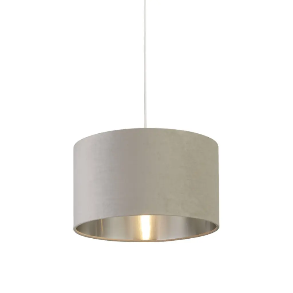 Light Grey Velvet with Silver Linner 38cm