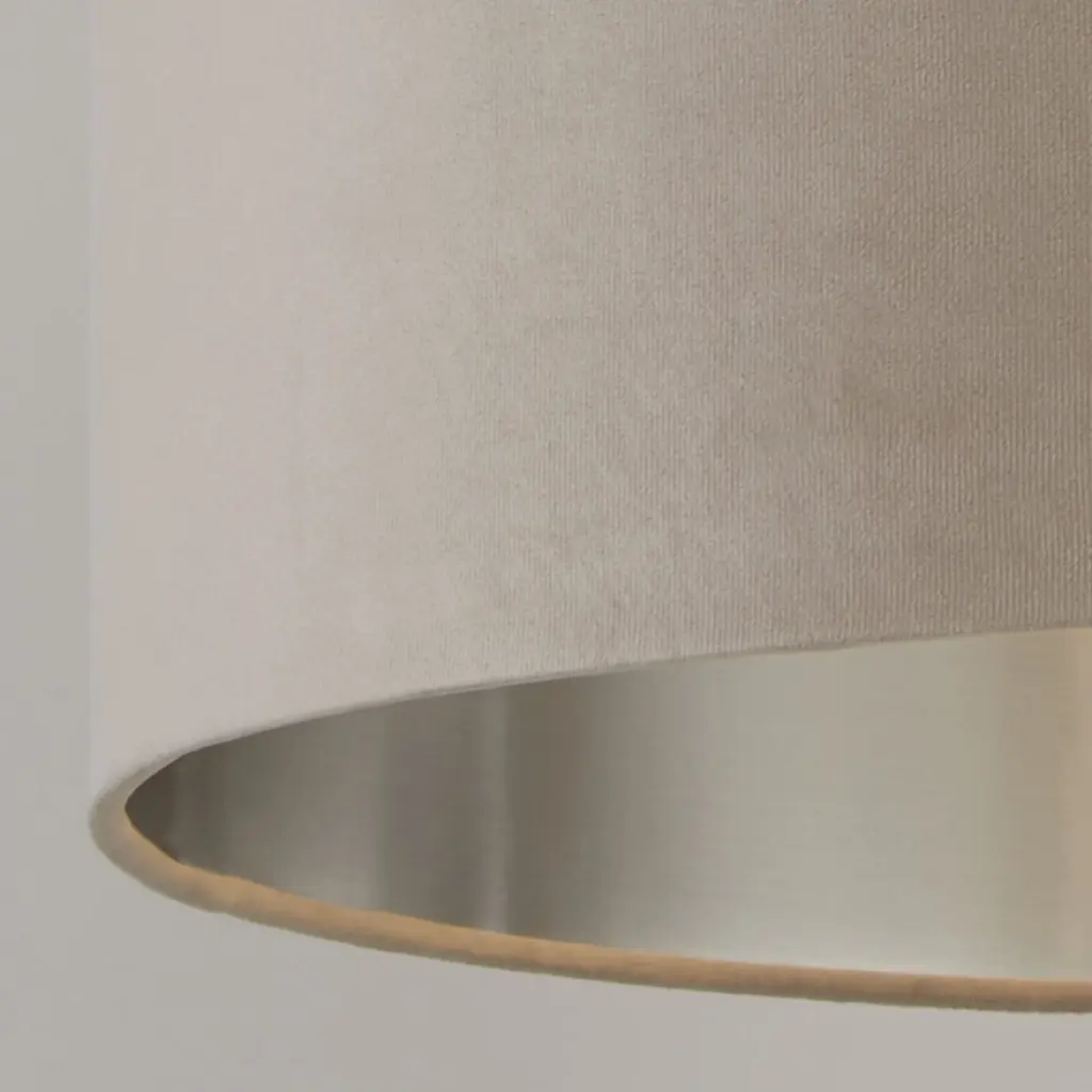Taupe Velvet with Silver Linner 38cm