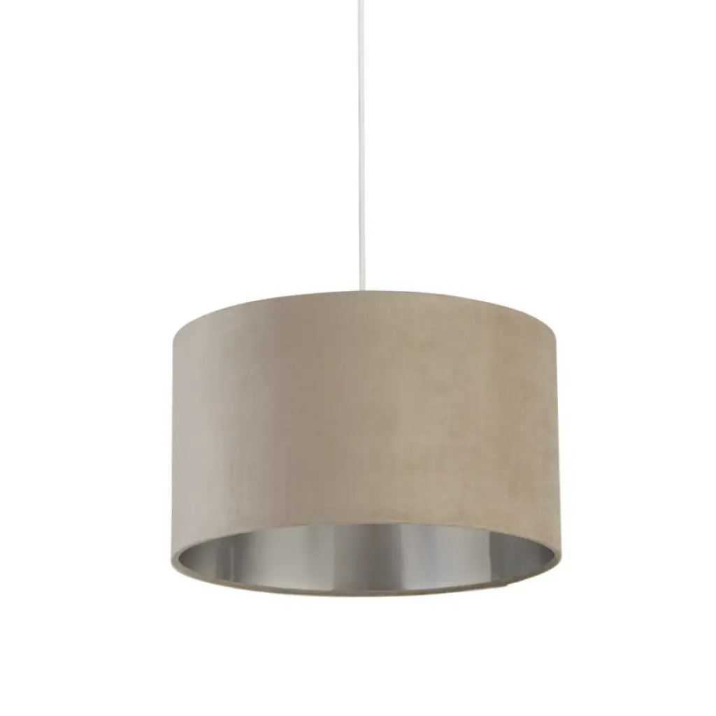 Taupe Velvet with Silver Linner 38cm