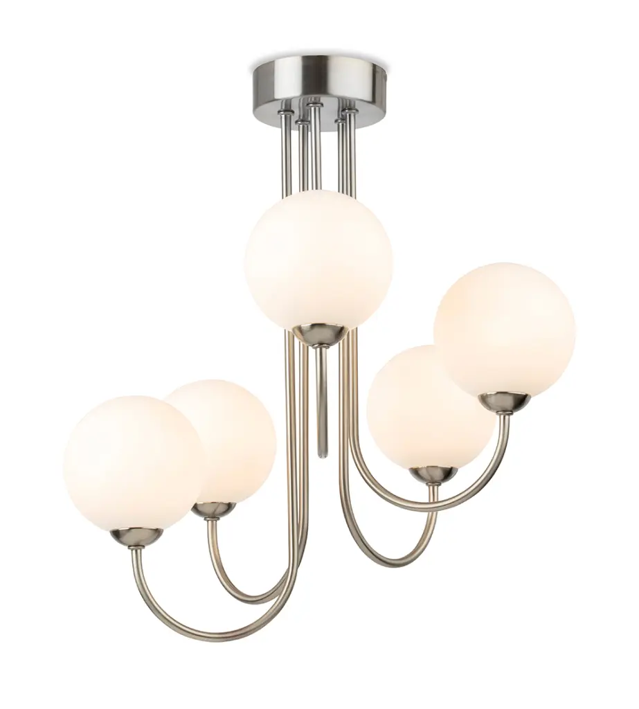 Lyndon 5 Ceiling Light in Brushed Steel