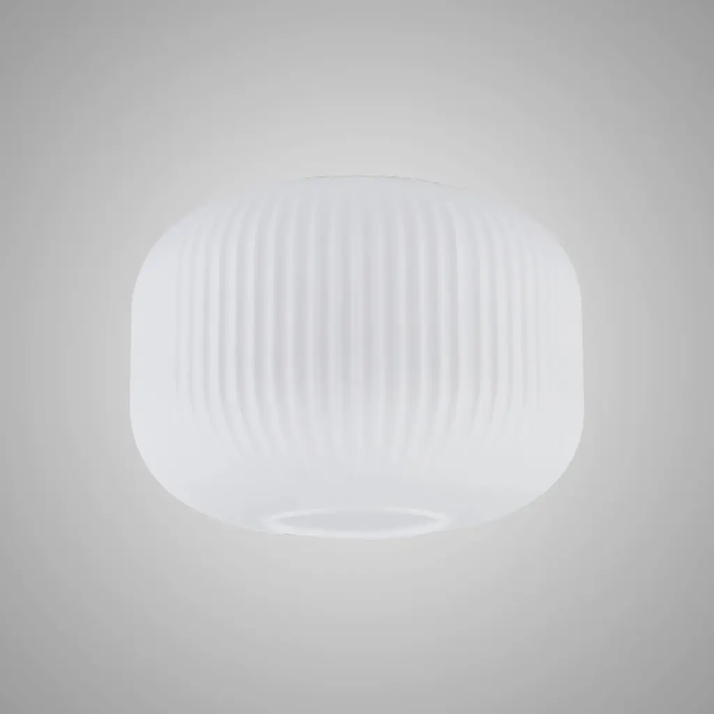 Meel 30cm Pumpkin Opal Ribbed Glass