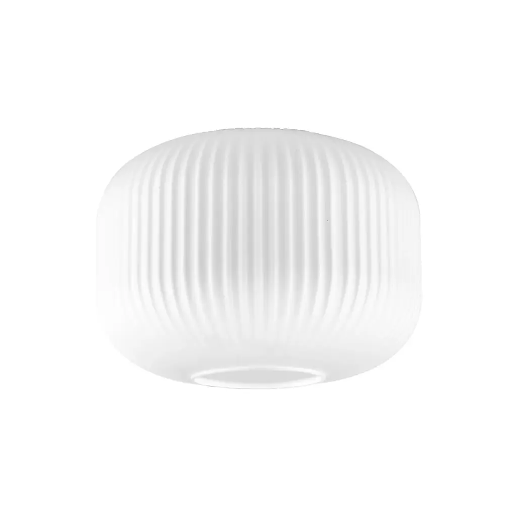 Meel 30cm Pumpkin Opal Ribbed Glass