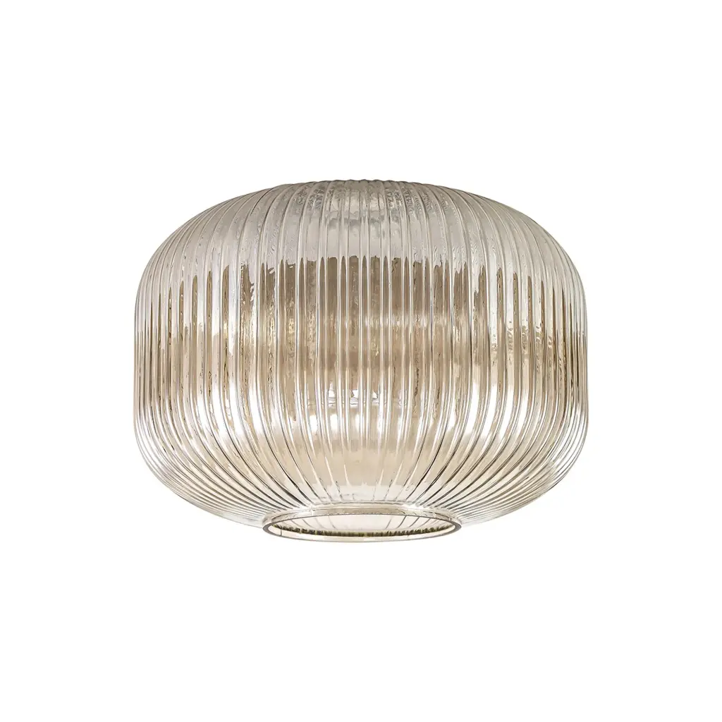 Meel 30cm Pumpkin Champagne Ribbed Glass