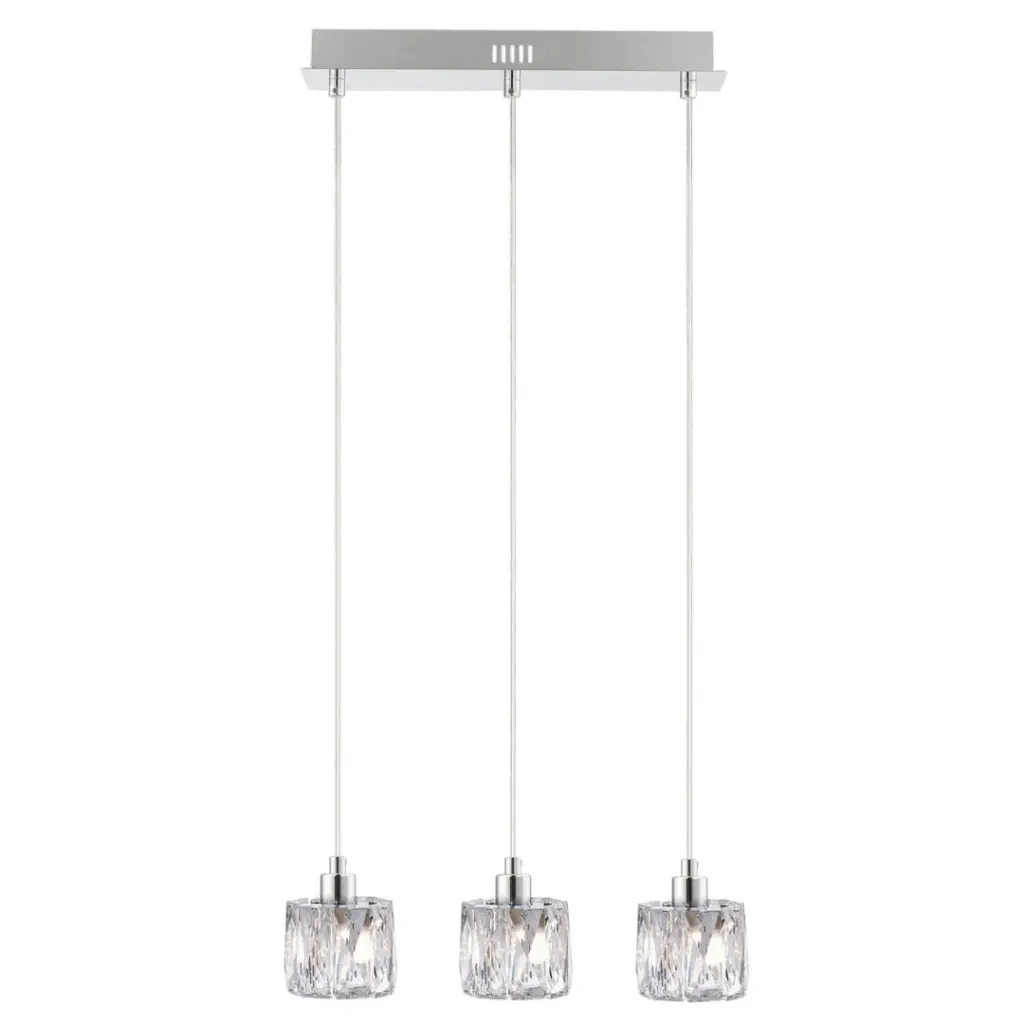 Aurora 3 Light Extra Small Crystal Bar Pendant