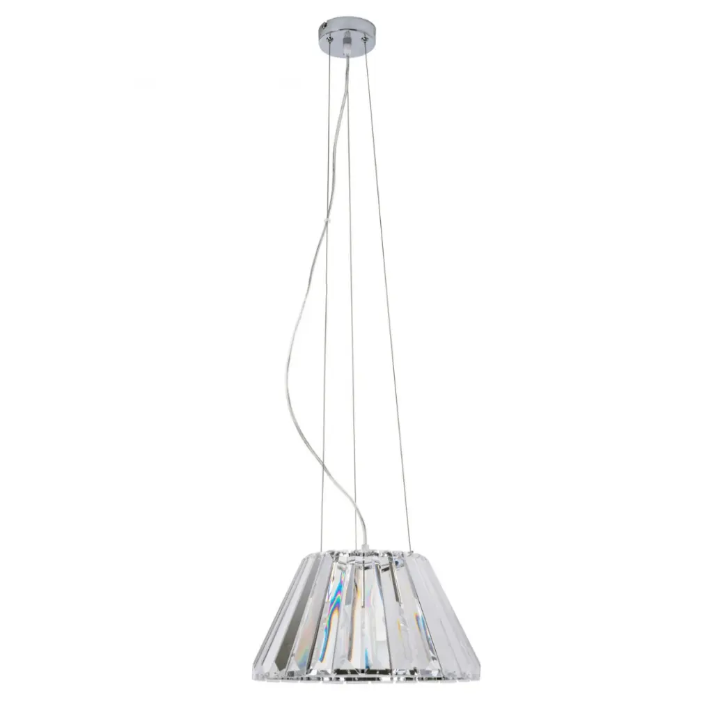 Senza 1 Light Polished Chrome Crystal Pendant