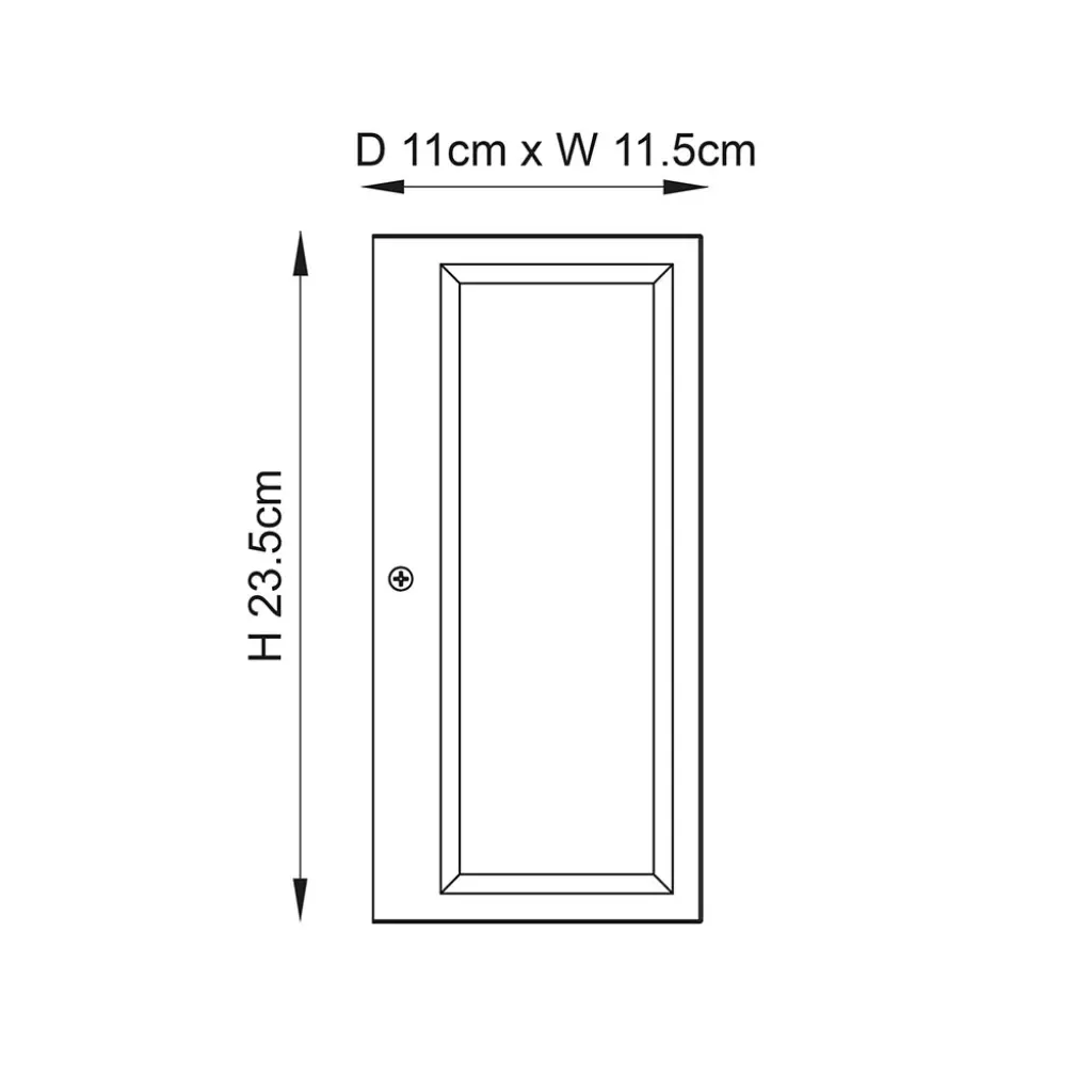 Oxford Black Wall Light IP44