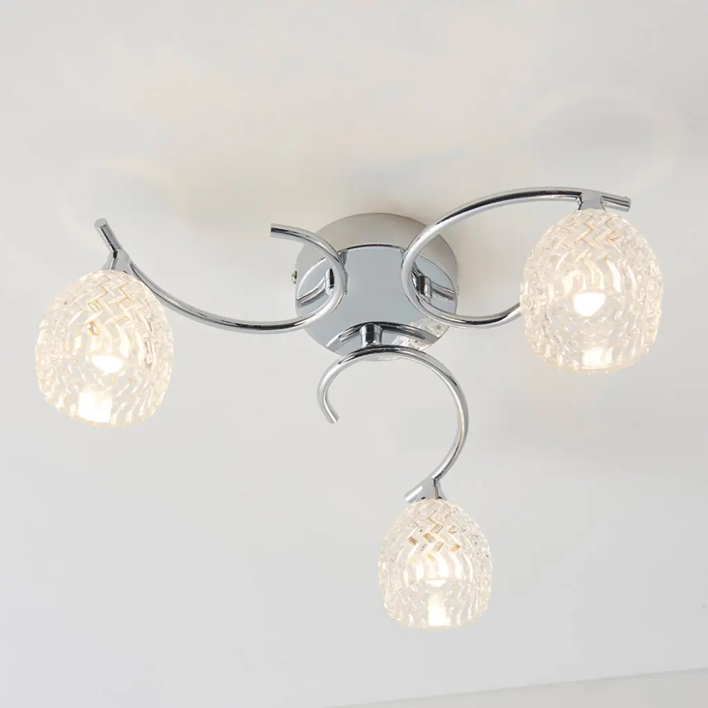 Boyer 3 Light Chrome Semi Flush
