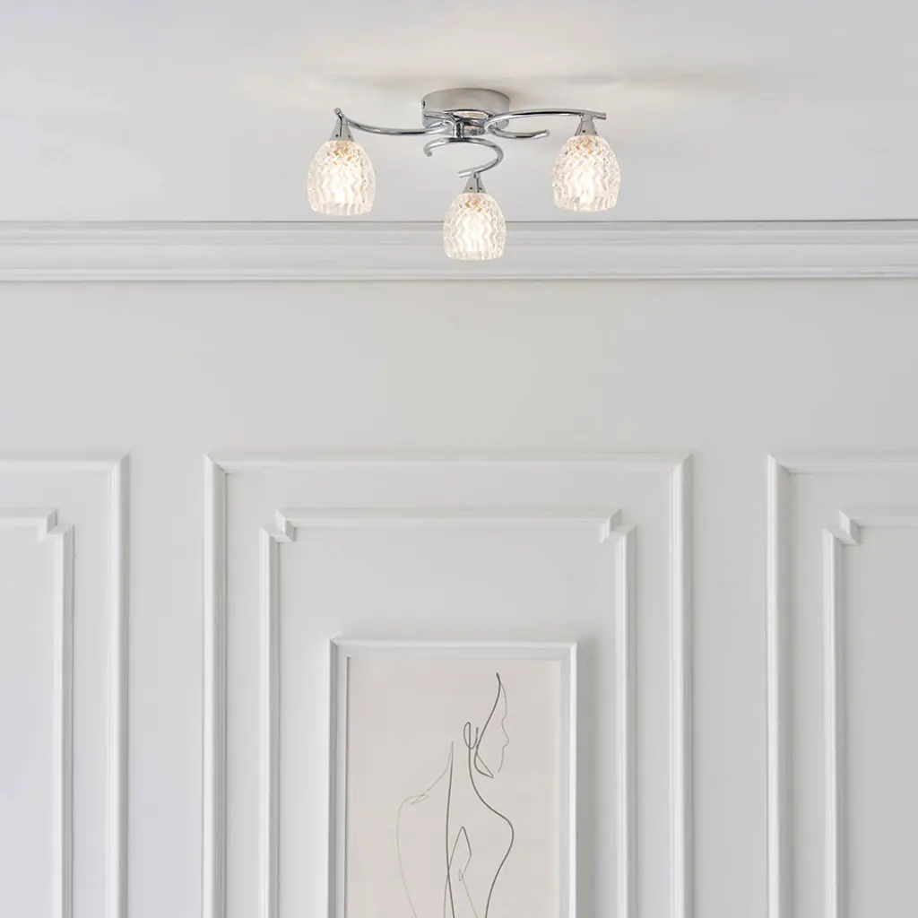 Boyer 3 Light Chrome Semi Flush