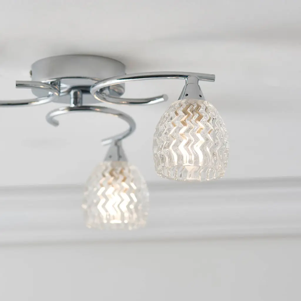Boyer 3 Light Chrome Semi Flush